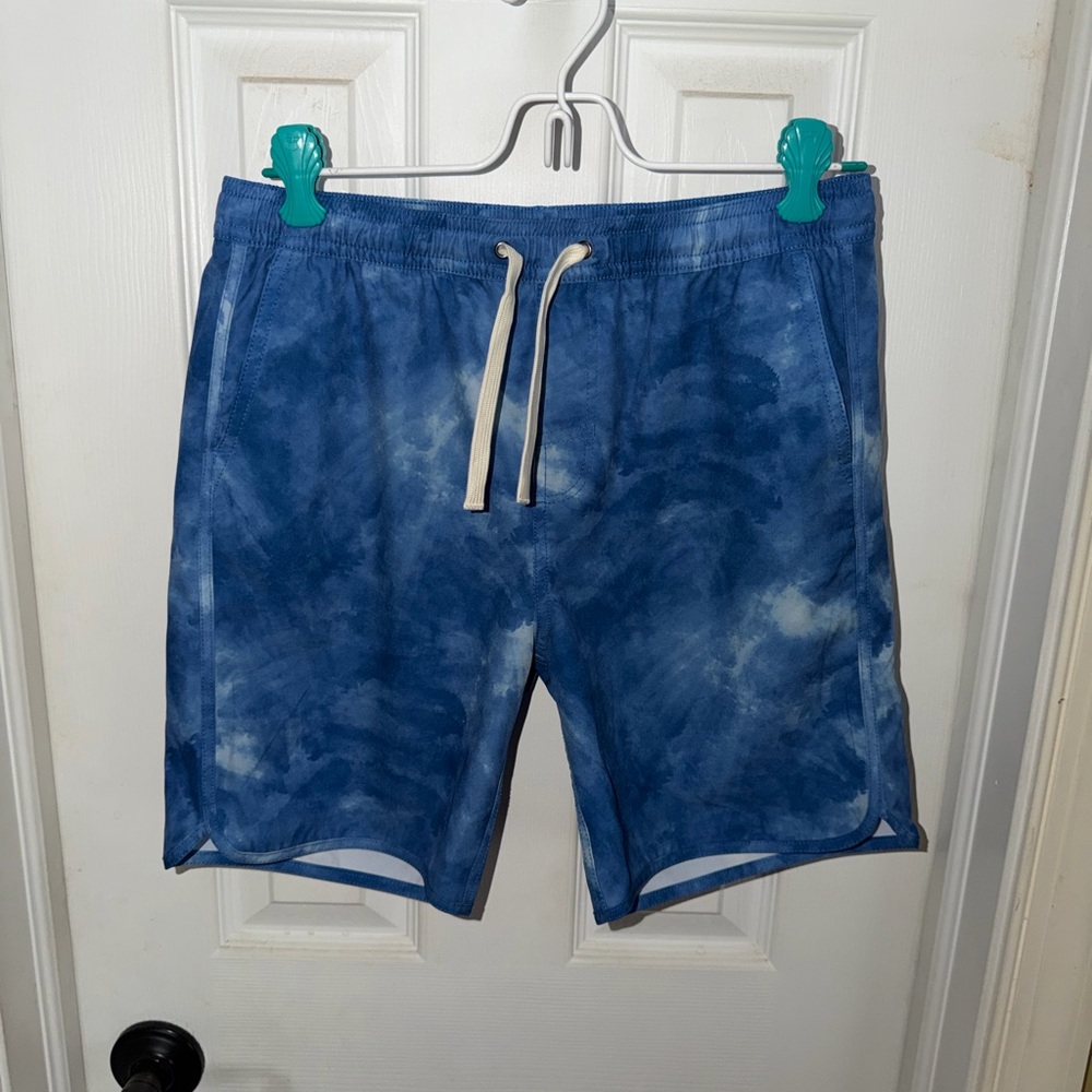 Fair Harbor Navy Blue Swim/Beach Shorts with Drawstring